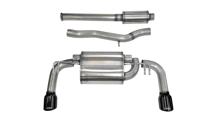 3in Cat-Back Dual Rear Exit W/ 4.5in Black PVD Tips <br> 2008,2010-2015 Mitsubishi Lancer