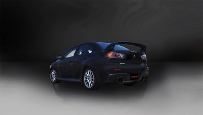 3in Cat-Back Dual Rear Exit W/ 4.5in Black PVD Tips <br> 2008,2010-2015 Mitsubishi Lancer