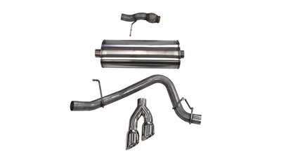 3in Cat-Back Single Exit w/4in Polished Tips <br> 15-20 Chevy Tahoe GMC Yukon
