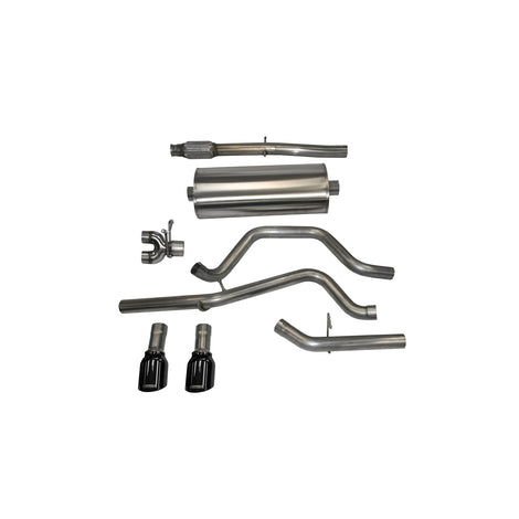 3in Cat-Back Dual Rear Exit with 4in Tips <br> 14-19 Chevy Silverado GMC Sierra 1500 LD Limited