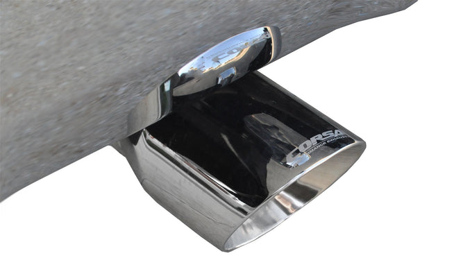 3in Cat-Back Dual Rear Exit w/ 4in Polished Tip <br> 14-18 Chevy Silvera GMC Sierra 1500