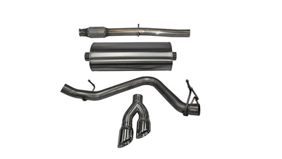 3in Cat-Back Single Exit w/4in Polished Tips <br> 14-18 Chevy Silvera GMC Sierra 1500