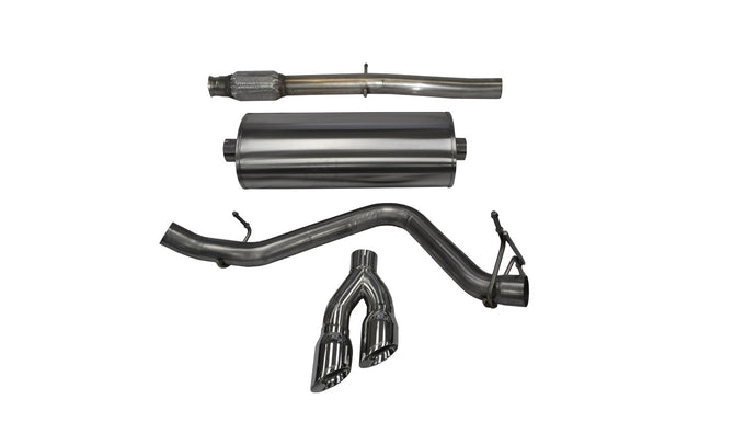 3in Cat-Back Single Exit w/4in Polished Tips <br> 14-18 Chevy Silvera GMC Sierra 1500
