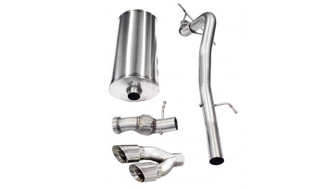 3in Cat-Back Single Exit w/4in Polished Tips <br> 11-14 Cadillac Escalade, GMC Yukon