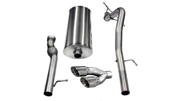 3in Cat-Back Single Exit w/4in Polished Tips <br> 11-14 GMC Yukon XL 1500, Cadillac Escade ESV EXT
