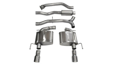 3in Cat-Back Dual Rear Exit with 4in Tips <br> 2013-2019 Cadillac ATS