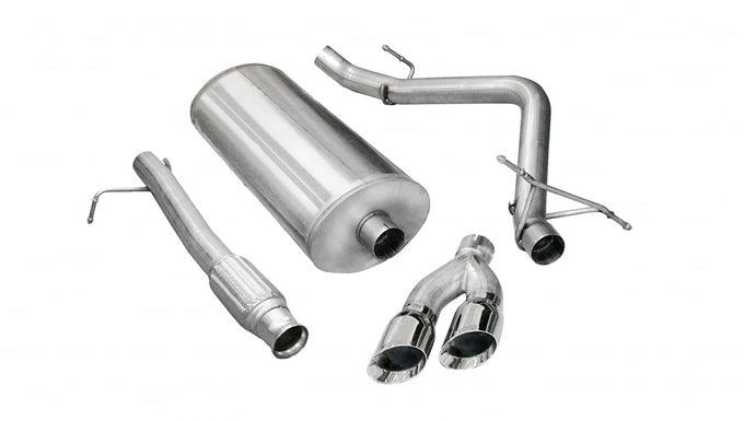 3in Cat-Back Single Exit w/4in Polished Tips <br> 09-13 Chevy Silvera GMC Sierra 1500