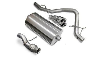3in Cat-Back Single Rear Exit W/ 4in Polished Tips <br> 09-44 Chevy Tahoe, GMC Tukon