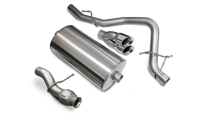 3in Cat-Back Single Rear Exit W/ 4in Polished Tips <br> 09-44 Chevy Tahoe, GMC Tukon