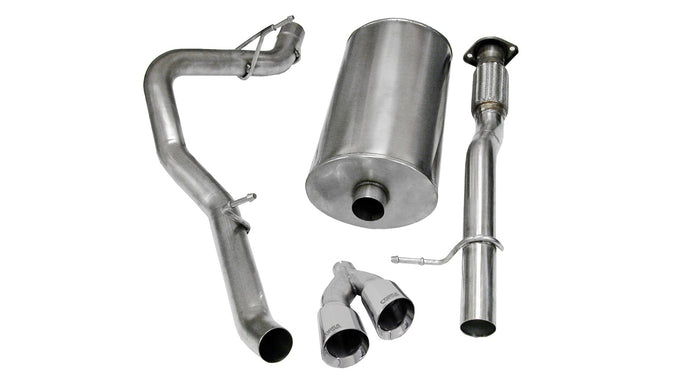 3in Cat-Back Single Exit w/4in Polished Tips <br> 09-14 Chevy Suburban GMC Yukon 1500