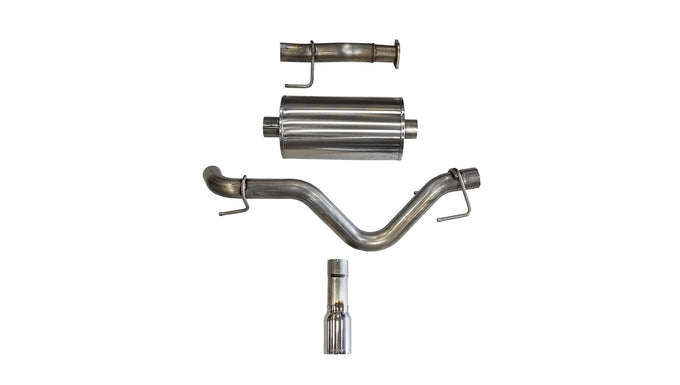 3in Cat-Back Single Exit w/ Polished Straight Tip <br> 2016-2023 Toyota Tacoma