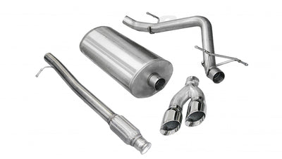 3in Cat-Back Single Exit w/4in Polished Tips <br> 10-13 Chevy Silvera GMC Sierra 1500