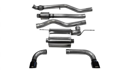 3in Cat-Back Dual Rear Exit w/3.5in Black PVD Tips <br> 2012-2015 BMW 335i