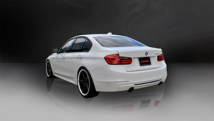 3in Cat-Back Dual Rear Exit w/3.5in Black PVD Tips <br> 2012-2015 BMW 335i