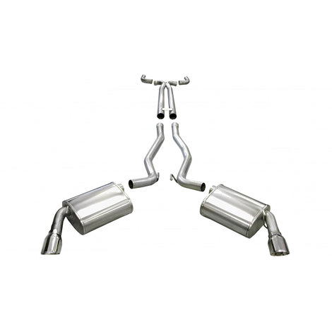 2.5in Cat-Back Dual Rear Exit w/ 4in Polished Tips <br> 2010-2015 Chevrolet Camaro