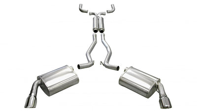 2.5in Cat-Back Dual Rear Exit with 4in Tips <br> 2010-2015 Chevrolet Camaro