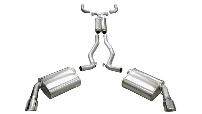 2.5in Cat-Back Dual Rear Exit with 4in Tips <br> 2010-2015 Chevrolet Camaro