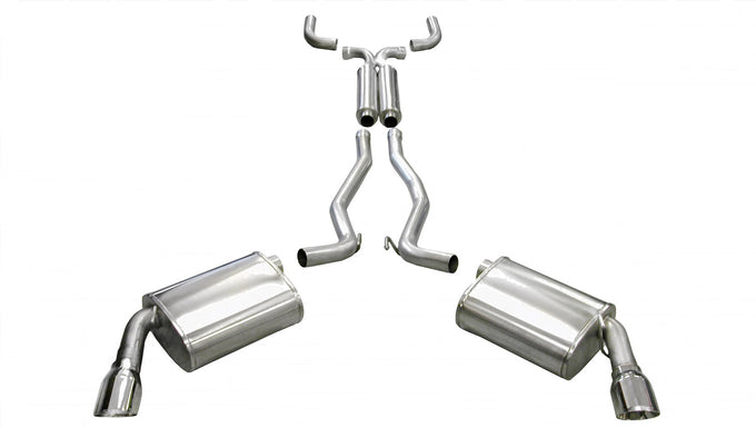 2.5in Cat-Back Dual Rear Exit with Single 4in Tips <br> 2010-2015 Chevrolet Camaro