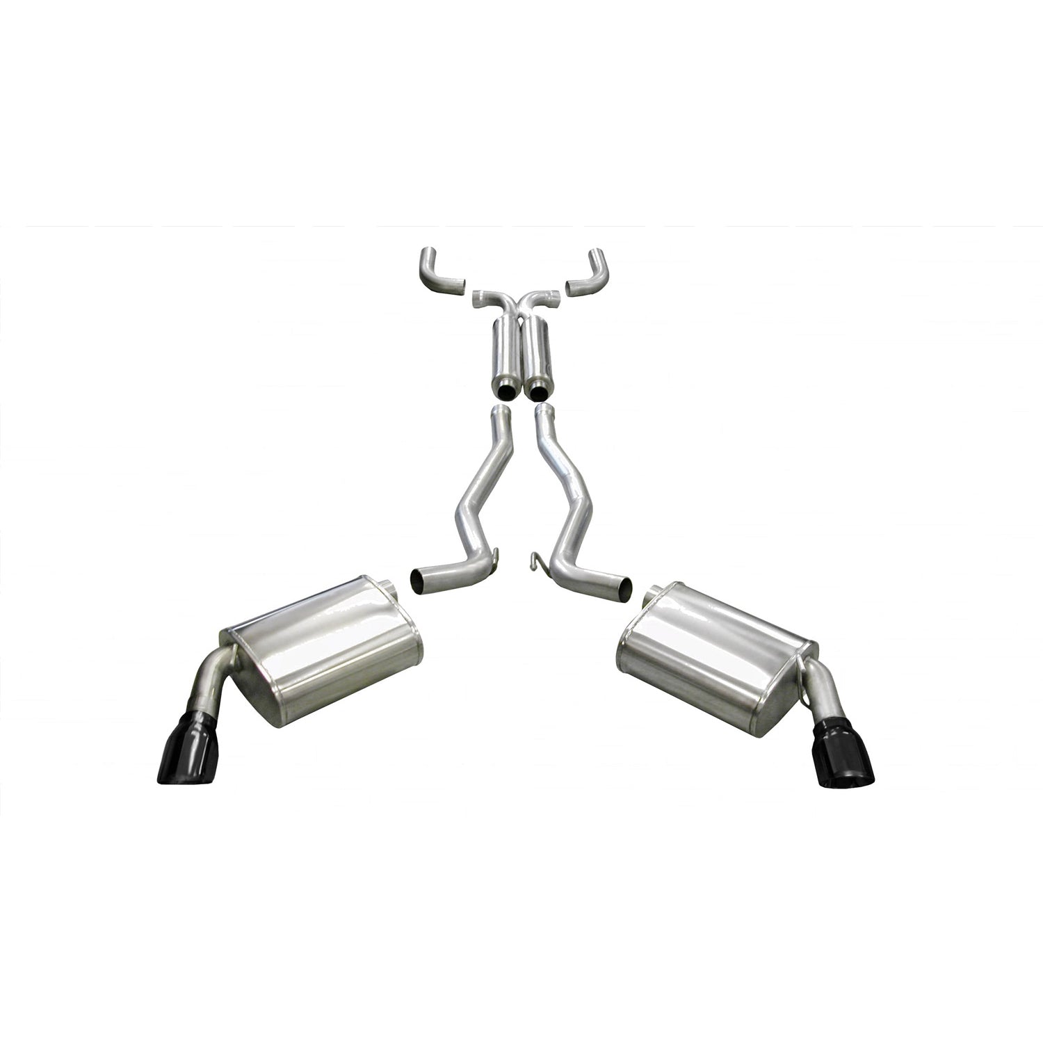 2.5in Cat-Back Dual Rear Exit with Single 4in Tips <br> 2010-2015 Chevrolet Camaro