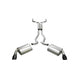 2.5in Cat-Back Dual Rear Exit with Single 4in Tips <br> 2010-2015 Chevrolet Camaro