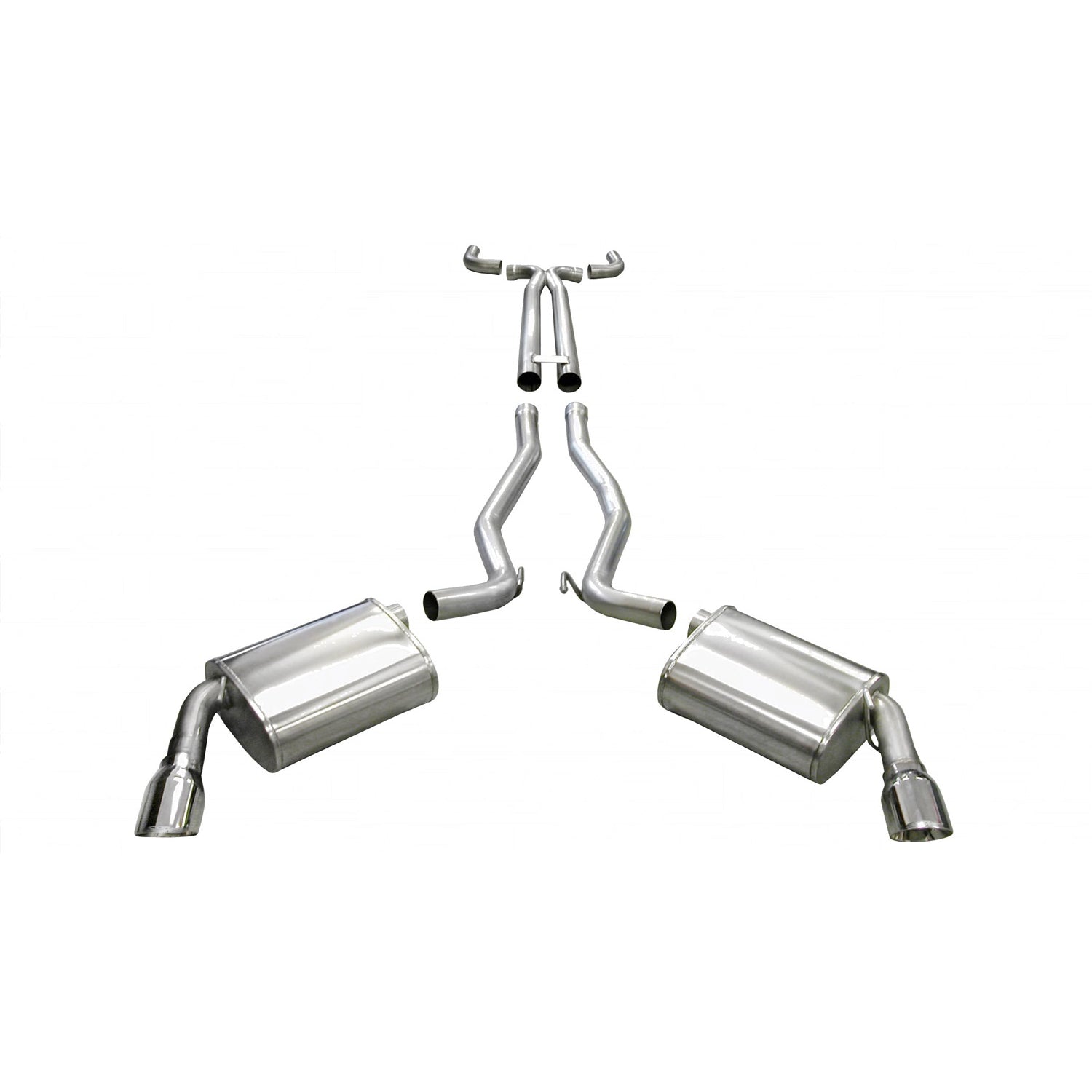 2.5in Cat-Back Dual Rear Exit w/ 3.5in Polished Tip <br> 2010-2013 Chevrolet Camaro
