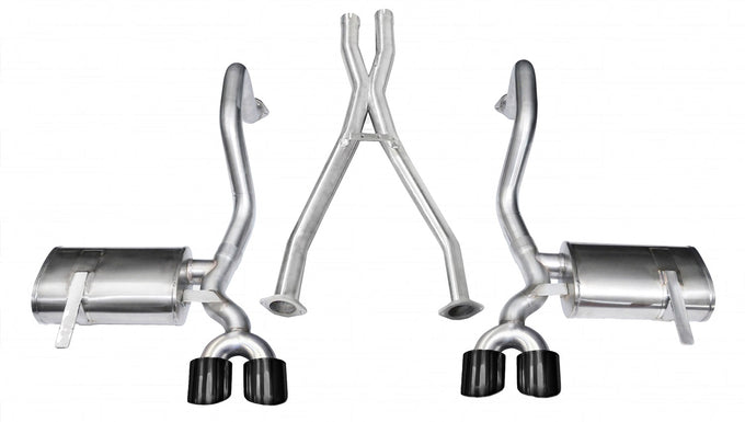 2.5in Cat-Back Dual Rear Exit w/ 4in Black PVD Tips <br> 1997-2004 Chevrolet Corvette