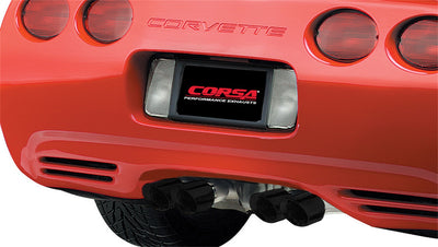 2.5in Cat-Back Dual Rear Exit w/ 4in Black PVD Tips <br> 1997-2004 Chevrolet Corvette