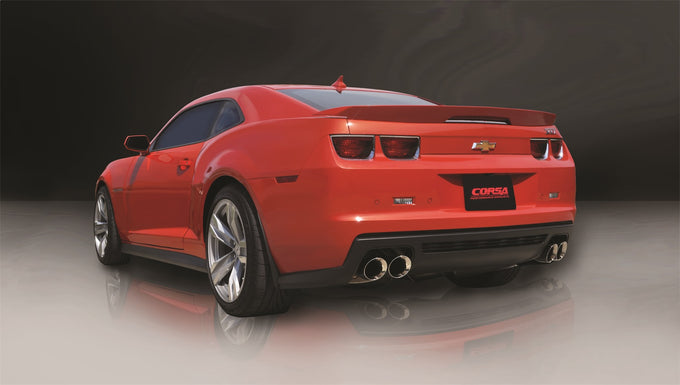 3in Cat-Back Dual Rear Exit w/ 4in Polished Tips <br> 2012-2015 Chevrolet Camaro