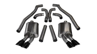 3in Cat-Back Dual Rear Exit with Twin 4in Tips <br> 2012-2015 Chevrolet Camaro