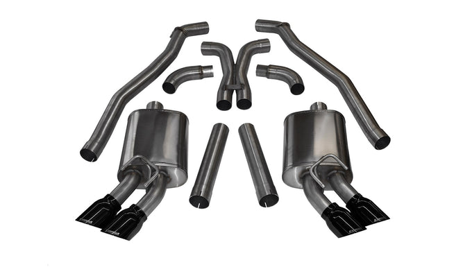 3in Cat-Back Dual Rear Exit with Twin 4in Tips <br> 2012-2015 Chevrolet Camaro