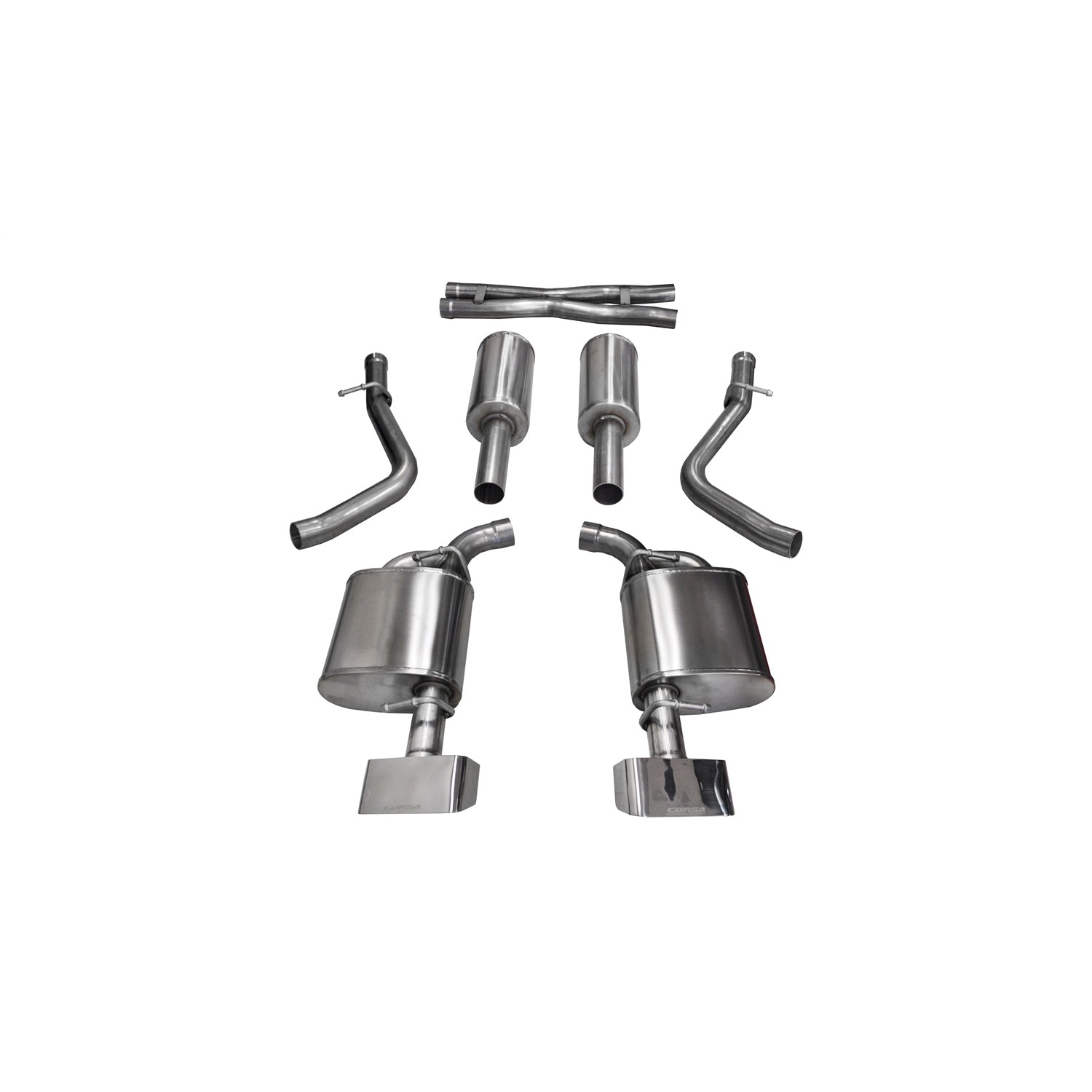 2.5in Cat-Back Dual Rear Exit with Tips <br> 2015-2016 Dodge Challenger