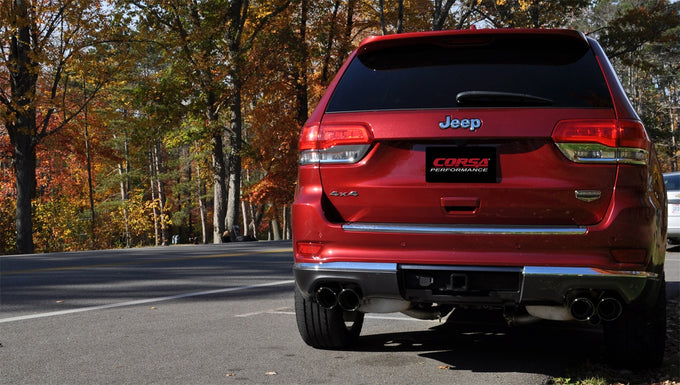 2.5in Cat-Back Dual Rear Exit W/ 4in Black PVD Tips <br> 2014-2021 Jeep Grand Cherokee