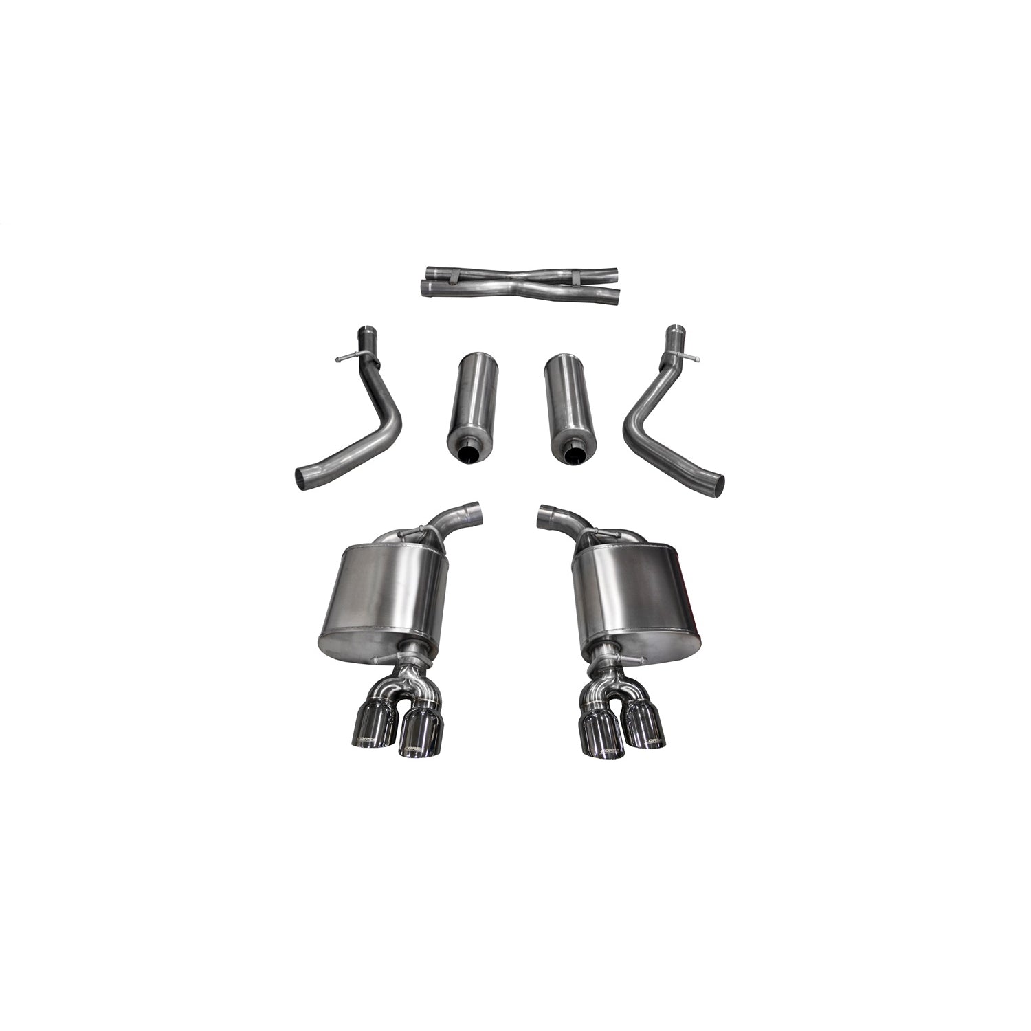 2.5in Cat-Back Dual Rear Exit with Twin 3.5in Tips <br> 2015-2016 Dodge Challenger