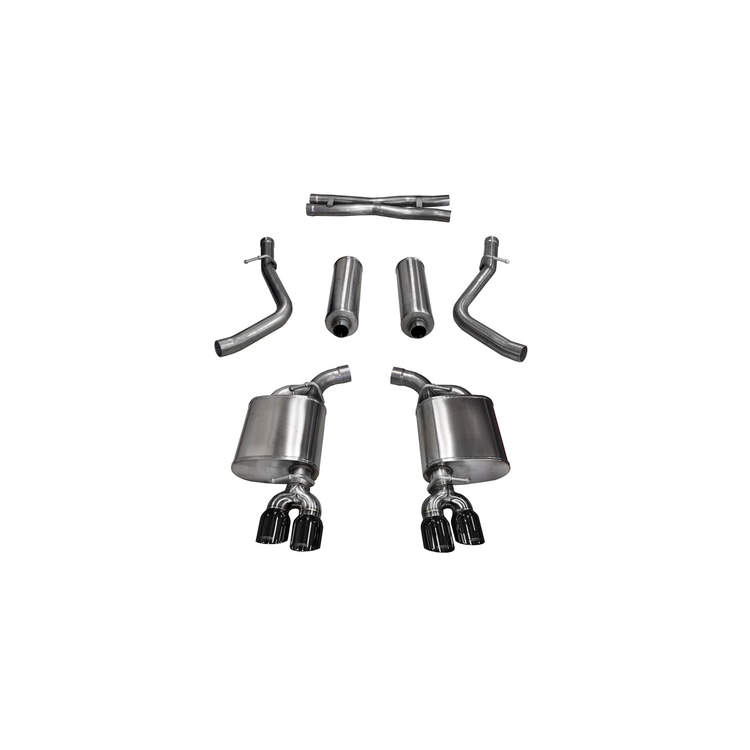 2.5in Cat-Back Dual Rear Exit with Twin 3.5in Tips <br> 2015-2016 Dodge Challenger
