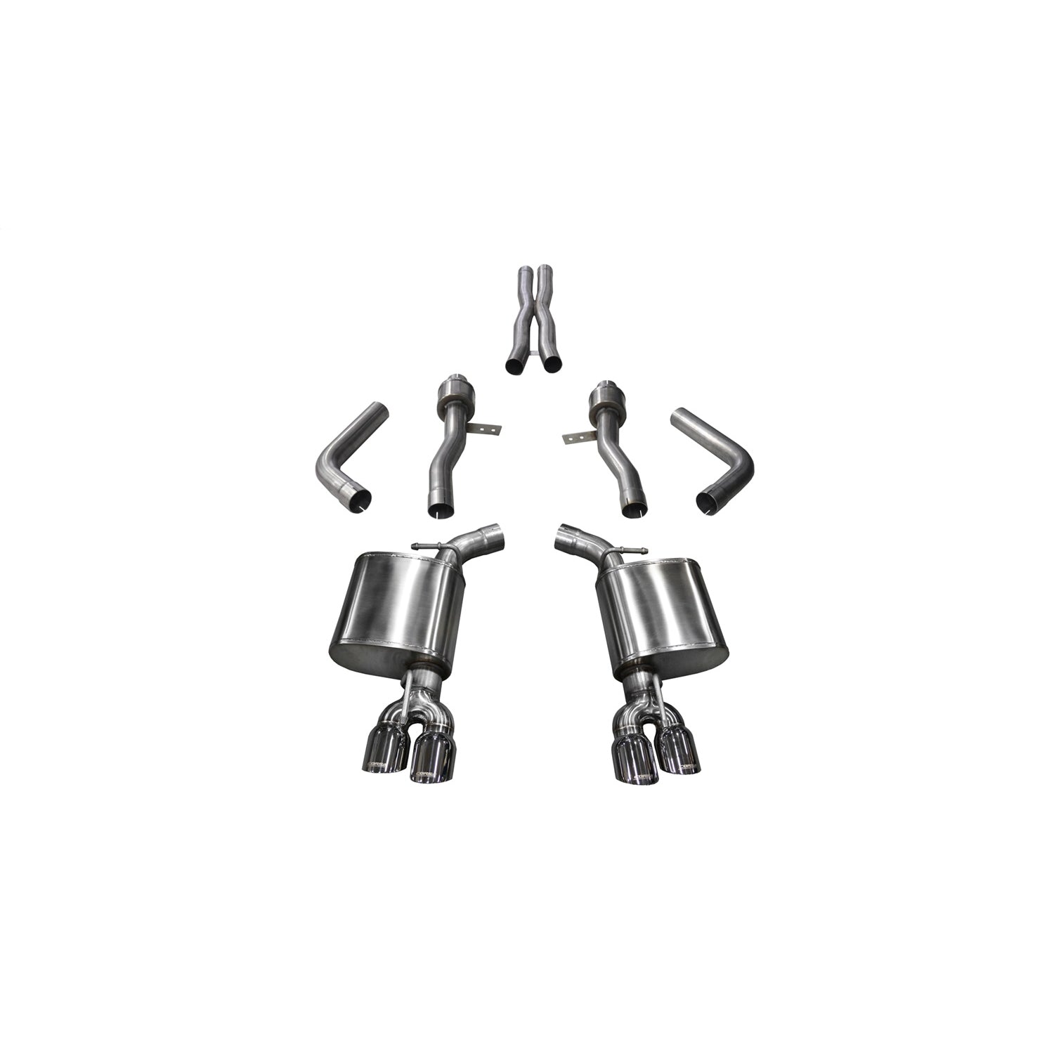 2.75in Cat-Back Dual Rear Exit w/ Twin 3.5in Tips <br> 2015-2022 Dodge Challenger