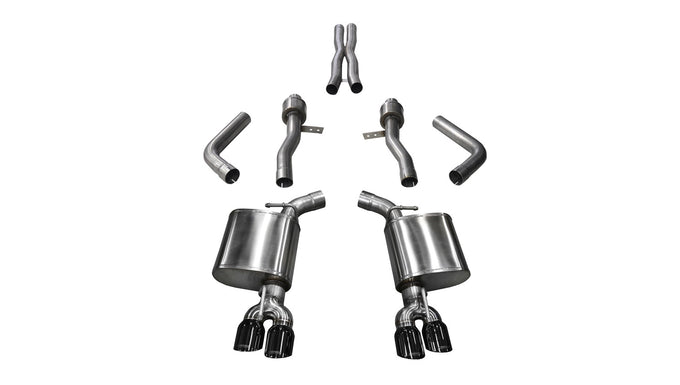 2.75in Cat-Back Dual Rear Exit with Twin 3.5in Tips <br> 2015-2023 Dodge Challenger