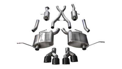 2.5in Cat-Back Dual Rear Exit with Twin 4in Tips <br> 2014-2021 Jeep Grand Cherokee