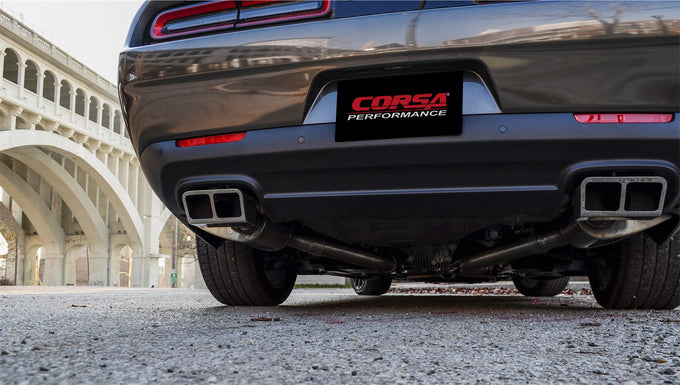 2.75in Cat-Back Dual Rear Exit w/ Tips <br> 2015-2022 Dodge Challenger