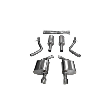 2.75in Cat-Back Dual Rear Exit w/ Single 4.5in Tips <br> 17-20 Chrysler 300, 17-22 Dodge Charger