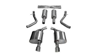 2.75in Cat-Back Dual Rear Exit w/ Single 4.5in Tips <br> 17-20 Chrysler 300, 17-22 Dodge Charger