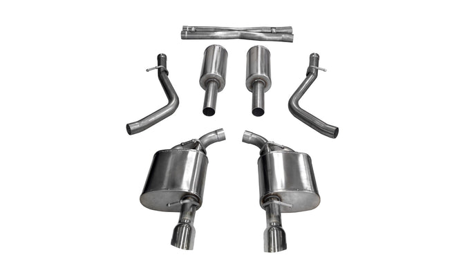 2.75in Cat-Back Dual Rear Exit w/ Single 4.5in Tips <br> 17-20 Chrysler 300, 17-22 Dodge Charger