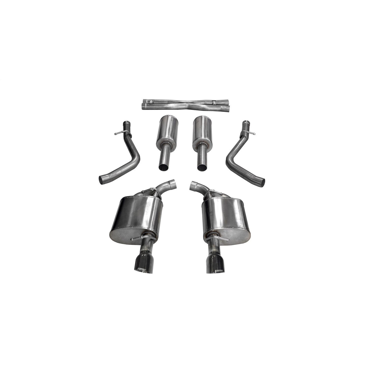 2.75in Cat-Back Dual Rear Exit w/ Single 4.5in Tips <br> 15-23 Dodge Charger, 17-20 Chrysler 300