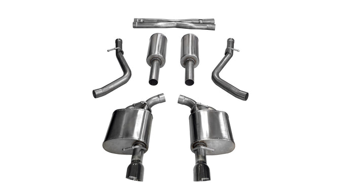 2.75in Cat-Back Dual Rear Exit w/ Single 4.5in Tips <br> 15-23 Dodge Charger, 17-20 Chrysler 300
