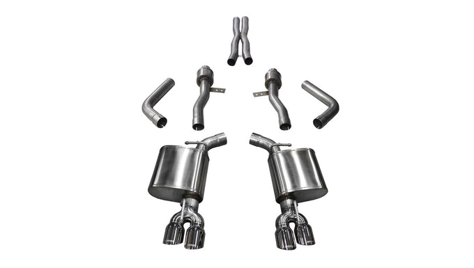 2.75in Cat-Back Dual Rear Exit with Twin 3.5in Tips <br> 2017-2022 Dodge Challenger