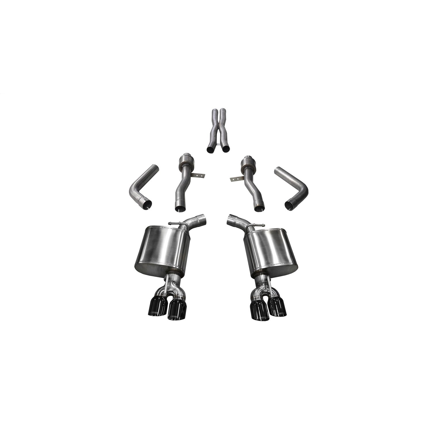 2.75in Cat-Back Dual Rear Exit with Twin 3.5in Tips <br> 2017-2023 Dodge Challenger