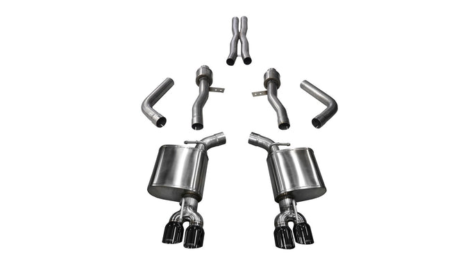 2.75in Cat-Back Dual Rear Exit with Twin 3.5in Tips <br> 2017-2023 Dodge Challenger