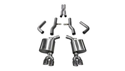 2.75in Cat-Back Dual Rear Exit with Twin 3.5in Tips <br> 2017-2022 Dodge Challenger