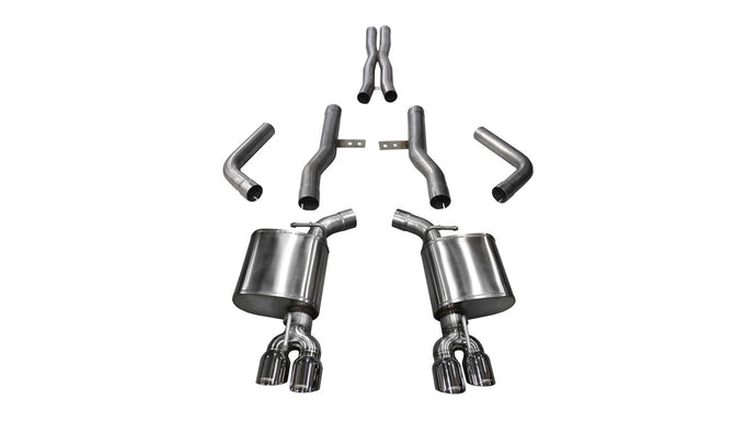 2.75in Cat-Back Dual Rear Exit with Twin 3.5in Tips <br> 2017-2022 Dodge Challenger