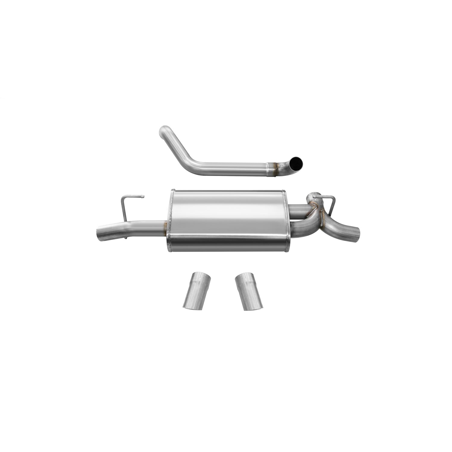 2.5in. Axle-Back Dual Rear Exit with Turn Downs <br> 2018-2023 Jeep Wrangler
