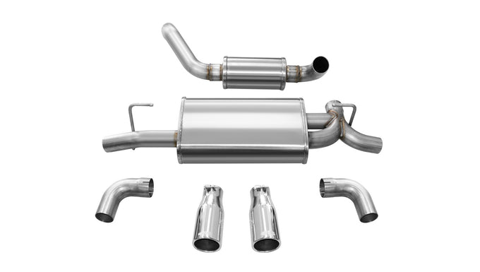 2.5in Axle-Back Dual Rear Exit w/Single 3.5in. Tips <br> 2018-2023 Jeep Wrangler